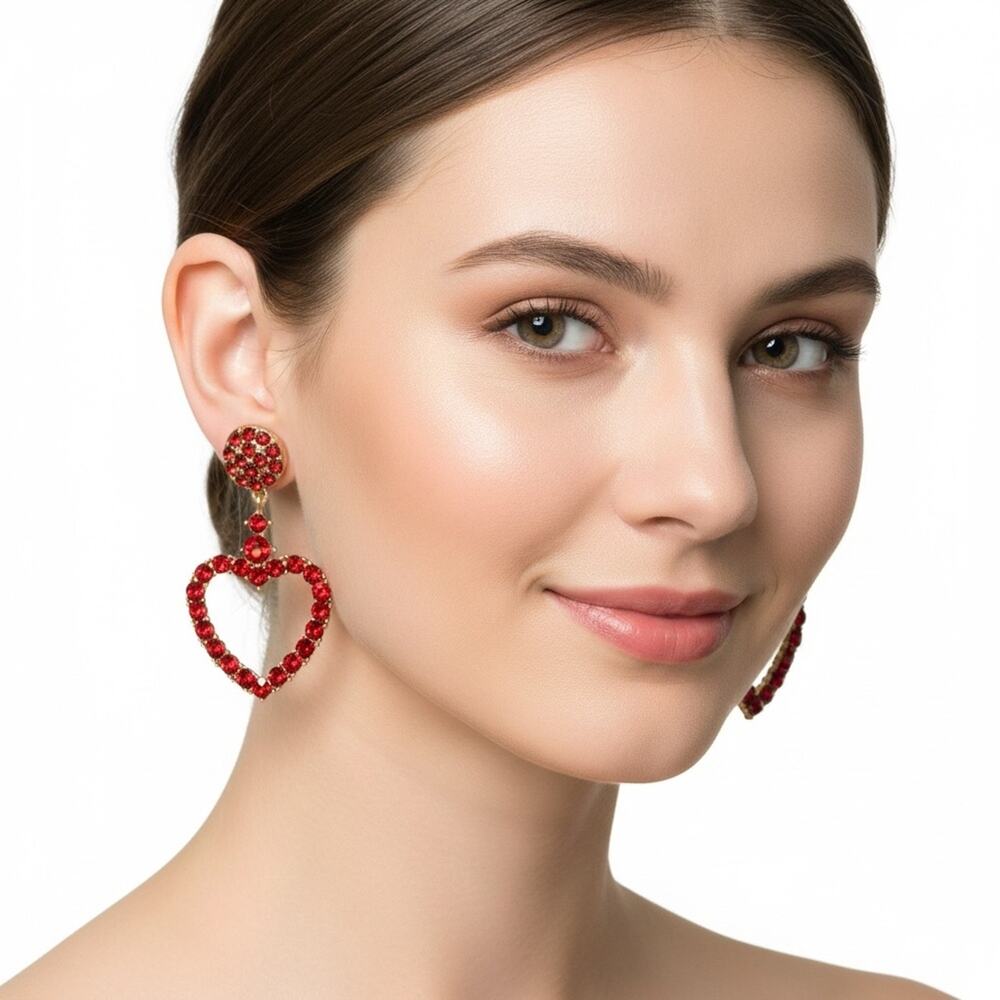 Red Heart Earrings